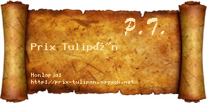 Prix Tulipán névjegykártya
